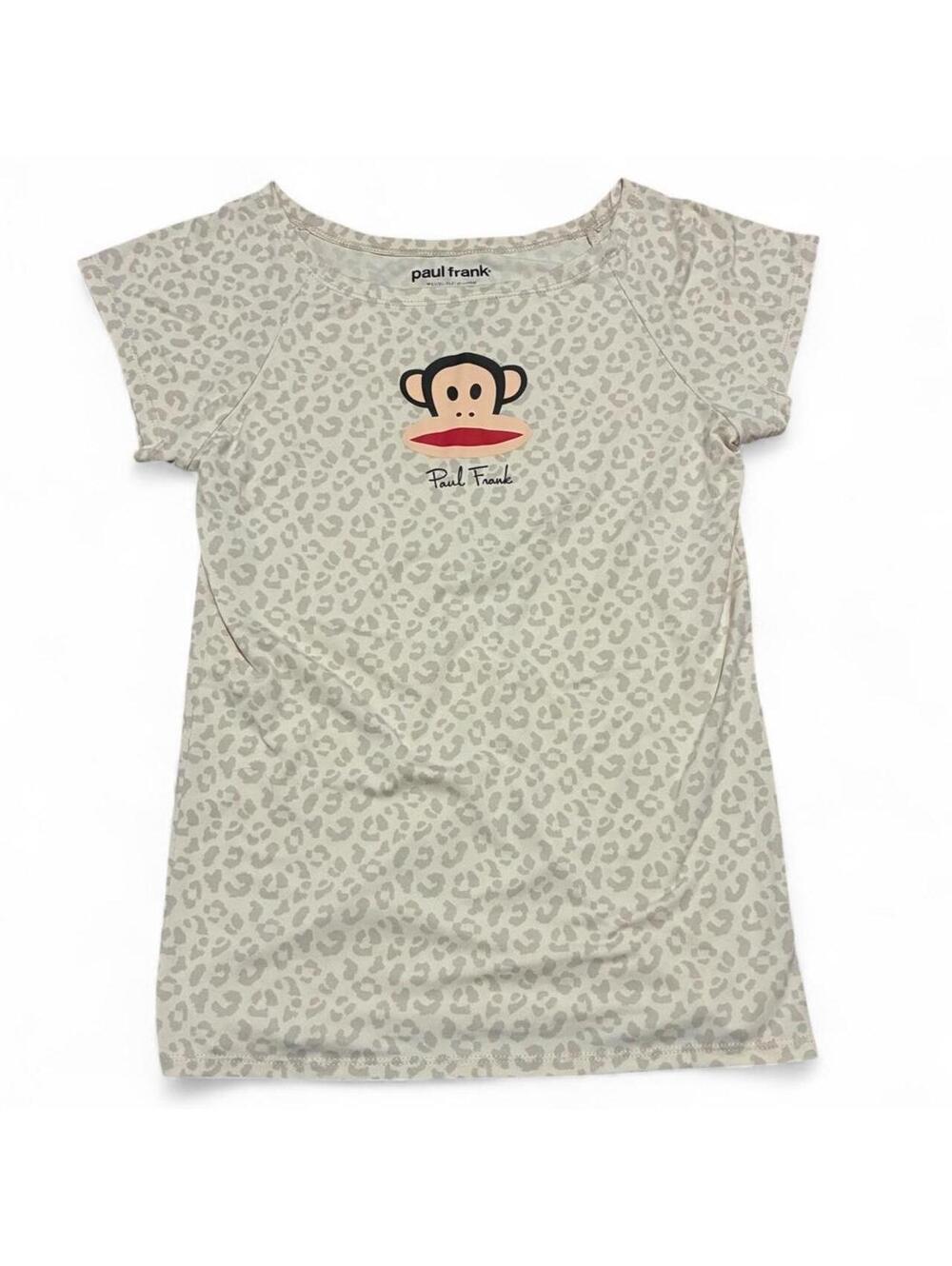 Paul Frank Julius y2k Leopard Print Baby Tee Y2K Size L